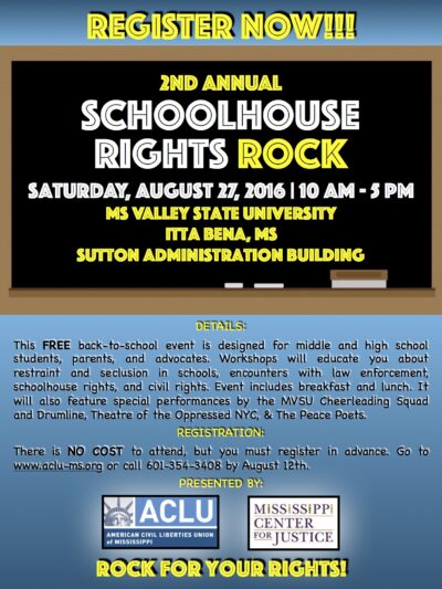 School House Rights Rock Flyer