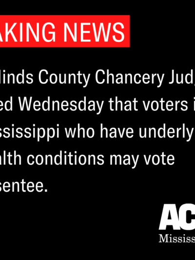 BREAKING NEWS, Ruling on Absentee Voting Lawsuit