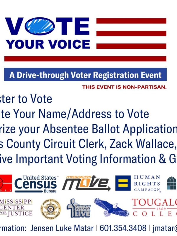 Vote Your Voice event flyer