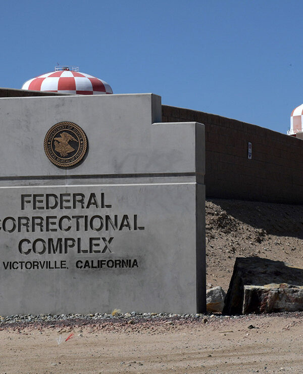 A general view of the Federal Correctional Complex in Victorville, California