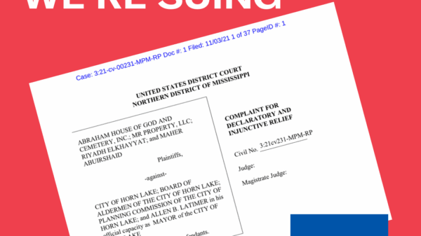 We're Suing Horn Lake