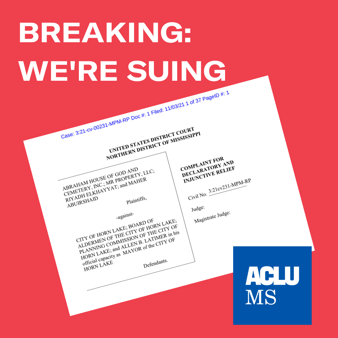 ACLU, ACLU-MS and Simpson Thacher File Federal Lawsuit Against ...