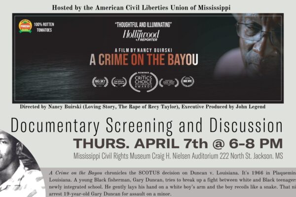 A Crime on the Bayou Flyer