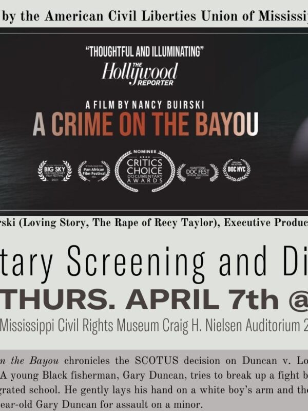 A Crime on the Bayou Flyer