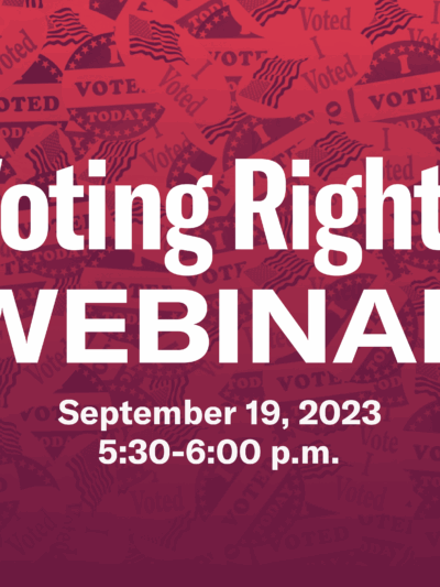 Voting Rights Webinar Featured Image