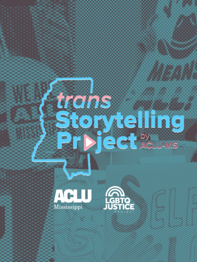 Trans Storytelling Project page header image, featuring project logo and photo collage