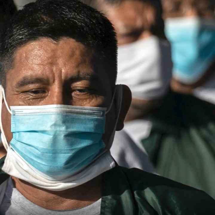 Still image of a detained man from the video